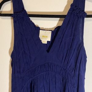 Anthropology Navy Blue Top